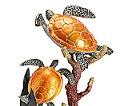 Large Bronze Sea Turtles Sculpture  4678C