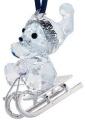 Swarovski Kris Bear on Sleigh Ornament-Retired