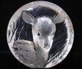 Mats Jonasson Etched Crystal Fawn - Limited to stock on hand