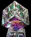 Optical Crystal Cube on Base