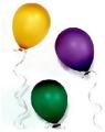 Rubino Glass  3 Balloon Bouquet Wall-mounted Sculpture