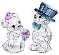 Swarovski Crystal You and I Kris Bear Bride and Groom