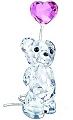 Swarovski Kris Bear with Heart Balloon, I Love You