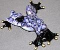 Alysa Purple Barry Stein Bronze Frog Sculpture