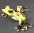 Alysa Yellow Frog Sculpture by Barry Stein