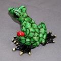 Green Bugsy Bronze Frog Sculpture by Barry Stein