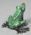 Green 'Don't Bug Me' Bronze Frog Sculpture by Barry Stein