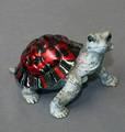 Black-Red Daden Bronze Turtle Sculpture by Barry Stein