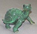 Dark Green Daden Bronze Turtle Sculpture by Barry Stein