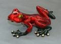 Candy-Red Lola Bronze Frog by Barry Stein