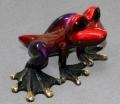 Red-Purple Dezerae Frog Large Bronze Sculpture by Barry Stein