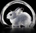 Mats Jonasson Rabbit- Miniature Etched Glass Sculpture MJ 88101