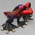 Red-Purple metallic Dezerae Bronze Frog, large