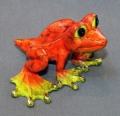 Orange Dezerae Frog Large Bronze Sculpture by Barry Stein