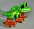 Multicolor Lime Dezerae Frog, Large-Bronze Sculpture by Barry Stein