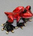Candy Red Dezerae Frog Bronze Sculpture by Barry Stein