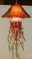 Orange Double Dome Large Glass Jellyfish Chandelier