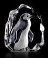 Mats Jonasson Penguin - Miniature Etched Crystal MJ 88113