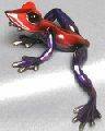 Red and Purple Elexess Bronze Frog by Barry Stein