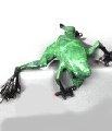 Green Peek-A-Boo Bronze Frog Sculpture by Barry Stein