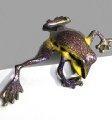 Bronze Purple-Galaxy Peek A Boo Frog Sculpture by Barry Stein
