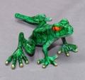 Green Precious Bronze Frog Sculpture by Barry Stein
