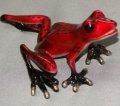 Candy-Red Precious Bronze Frog by Barry Stein