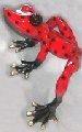 Elexess Red with Black Spots Bronze Frog Sculpture by Barry Stein