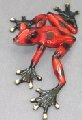 Candy-Red Bronze Slider Frog by Barry Stein
