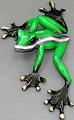 Bronze Lime-Green Slider Frog by Barry Stein