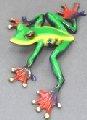 Multi-Color Lime Slider Bronze Frog by Barry Stein