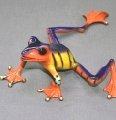 Multicolor Purple Footloose Bronze Frog by Barry Stein