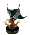 Bronze Manta Ray Sculpture (RET)