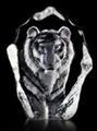 Mats Jonasson Tiger - Miniature Etched crystal Sculpture - MJ 88139