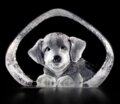 Mats Jonasson Dog-Miniature Crystal Etched Sculpture MJ 88142