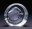 Mats Jonasson Eagle Crystal Etched Sculpture MJ 99201