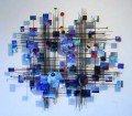 Blue Metropolis Metal Wall Sculpture