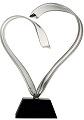 Foliage Heart Glass Sculpture