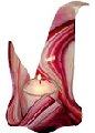 Serviente Glass Studio Tea Light - Pink Flamingo