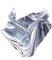 Serviente Glass Black and White Vase, medium