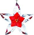 Swarovski Poinsettia Clear and Red Flower Ornament
