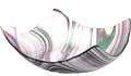 Serviente Glass Black Pearlescent Folded Dish, sm