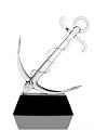 Anchor Glass Sculpture - Special order