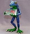 Blue Green Bronze Frog Business Card Holder
