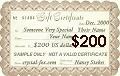 $200 US Gift Certificate