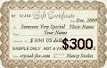 $300 US Gift Certificate