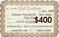 $400 US Gift Certificate