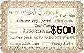 $500 US Gift Certificate
