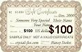 $100 US Gift Certificate
