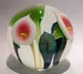 Calla Lily Paperweight Mottled Pink by Scott Bayless